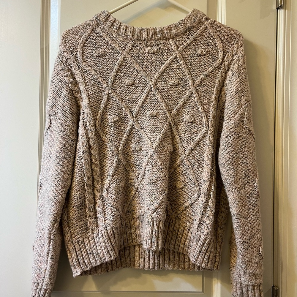 Cozy Knit Sweater in Light Pink